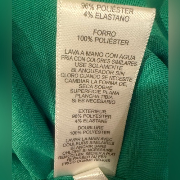 Eliza J NWOT Size 12 Beautiful Green Pink Tropical Floral Lace Mini Dress (0596) - Picture 14 of 14